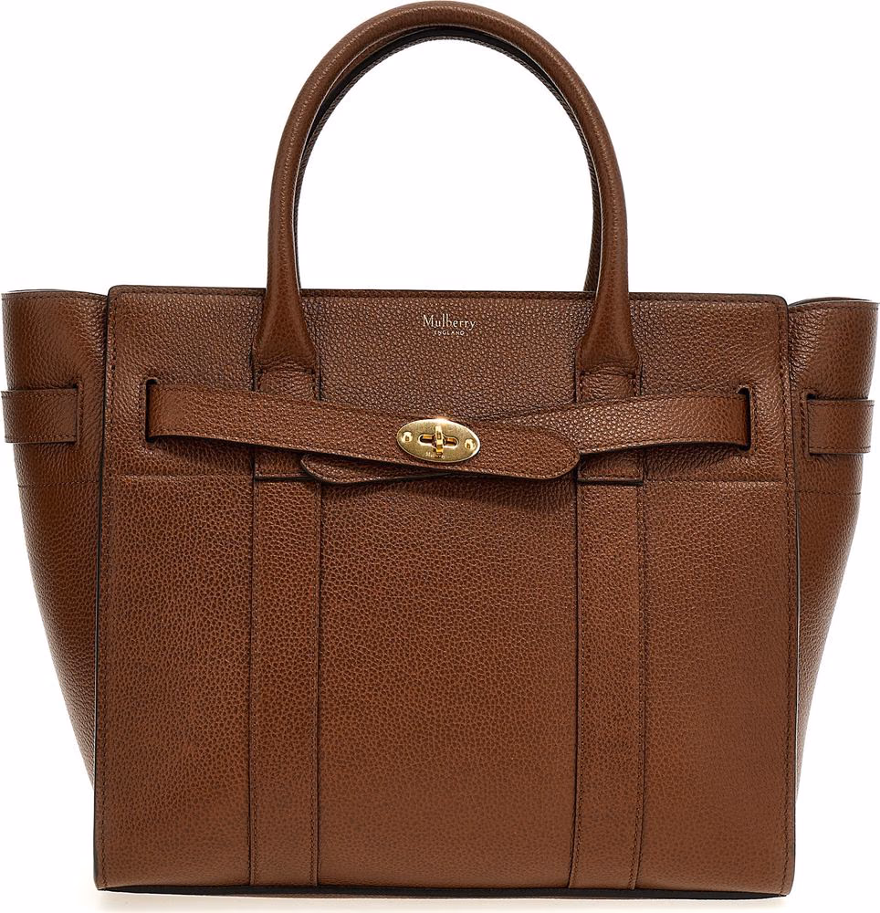 Mulberry Brown Bovine Leather Tote Bag