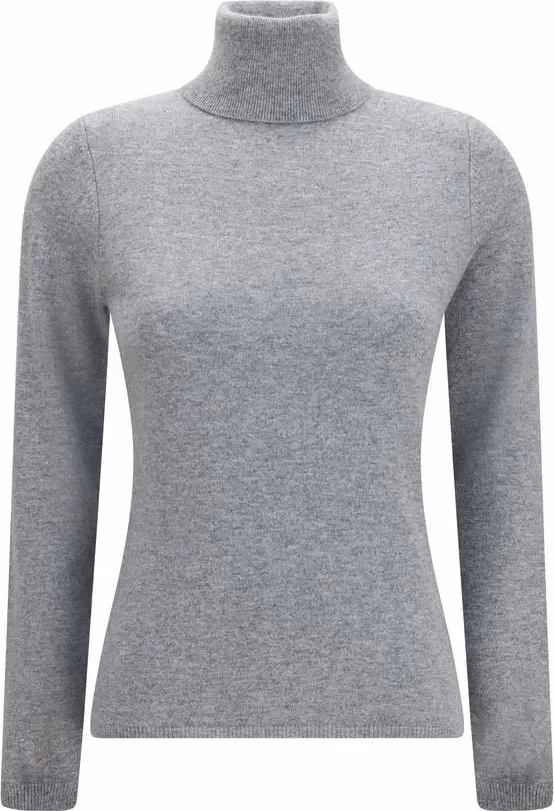 Allude Gray Cashmere Turtleneck