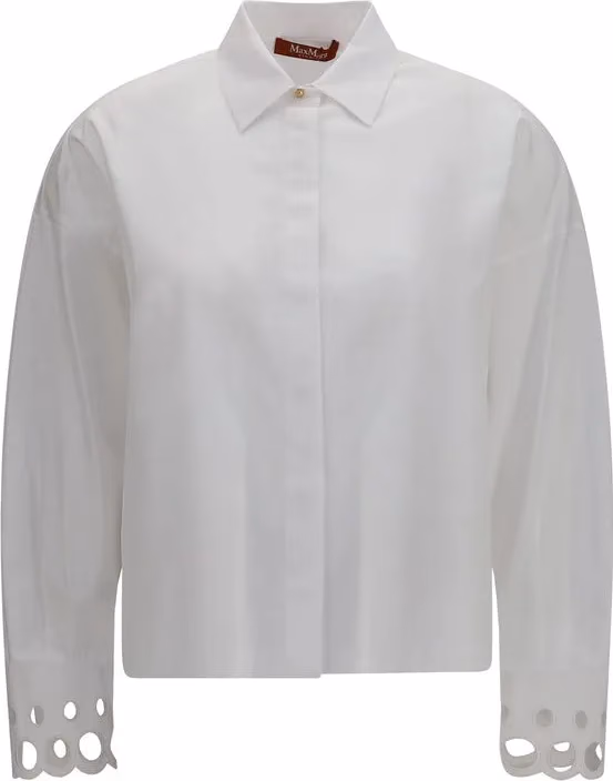 Max Mara White Cotton Dress Shirt