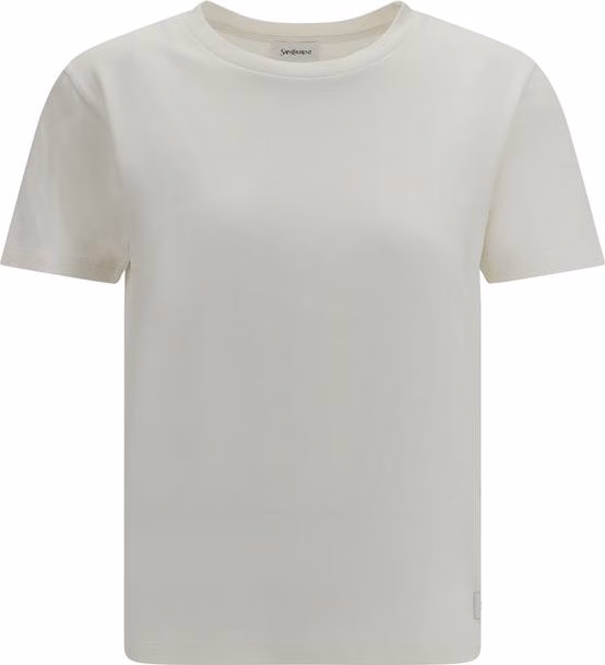 Saint Laurent White Cotton T-Shirt