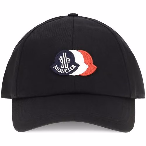 Moncler Black Cotton Cap (Baseball Hat)