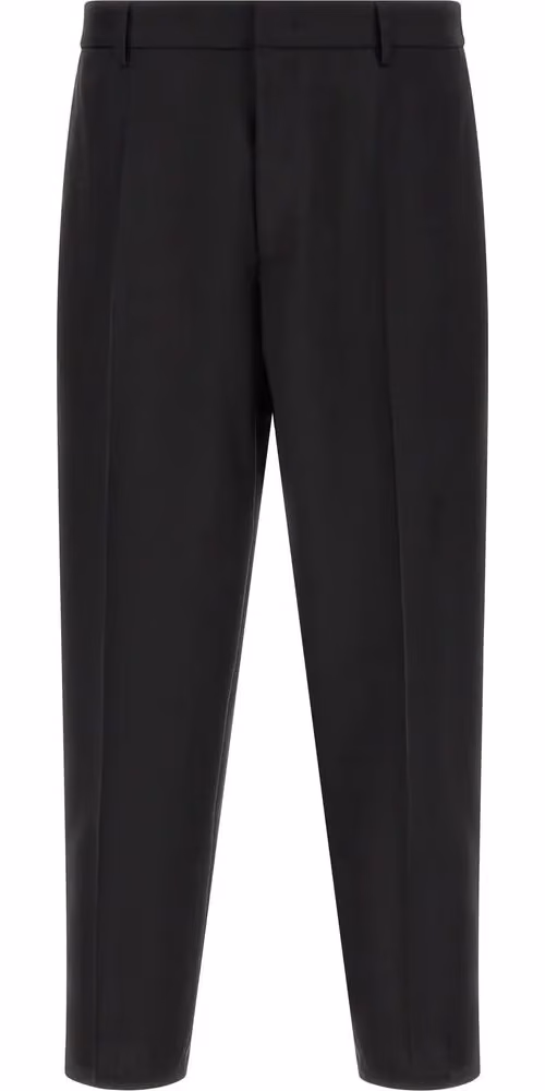Jil Sander Black Virgin Wool Cropped Pants