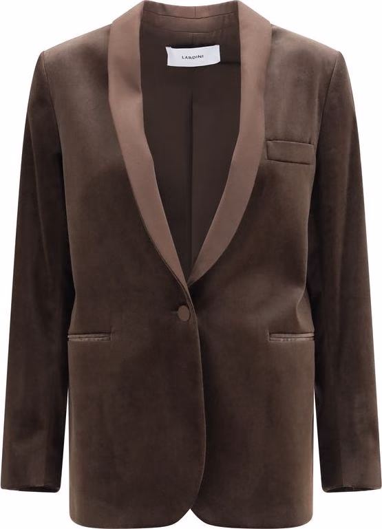 Lardini Brown Cotton Blazer