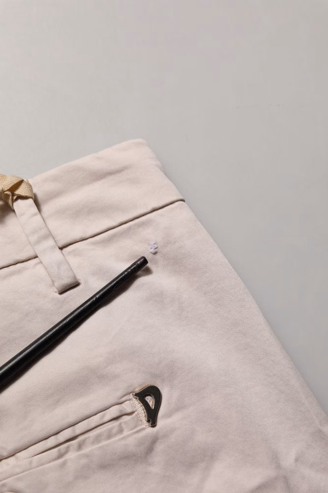 Dondup Beige Low Waist Tapered Women Cropped Trousers Pants
