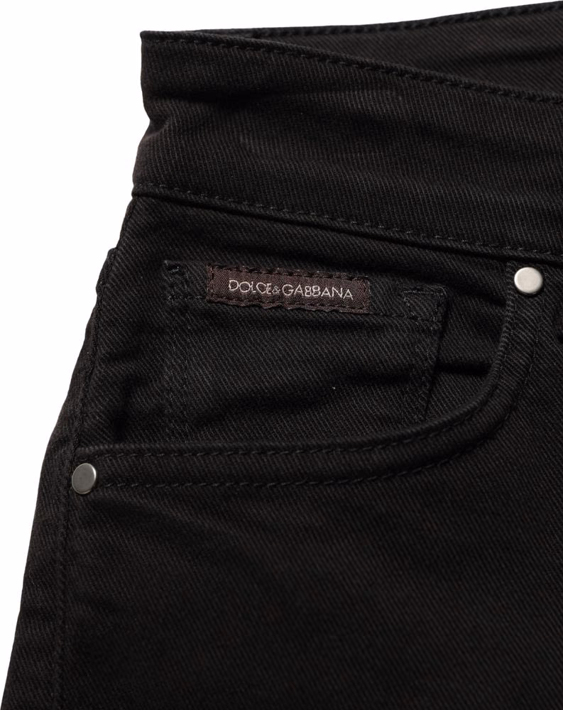 Dolce & Gabbana Black Cotton Stretch Skinny Denim Jeans