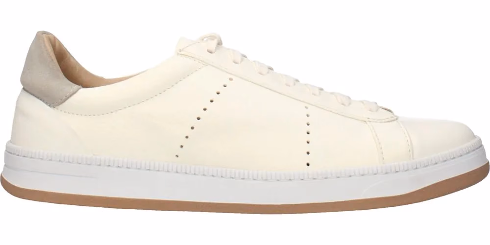 Eleventy Beige Leather Sneakers
