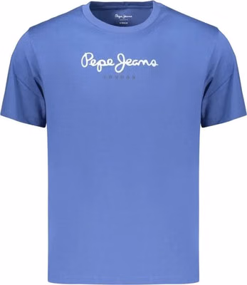 Blue Cotton Men's T-Shirt