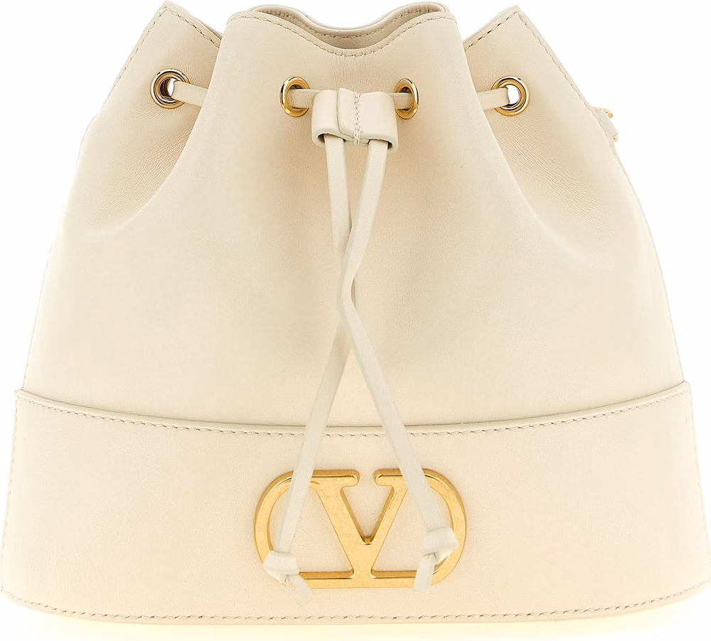 Valentino Garavani White Lamb Leather Crossbody Bag