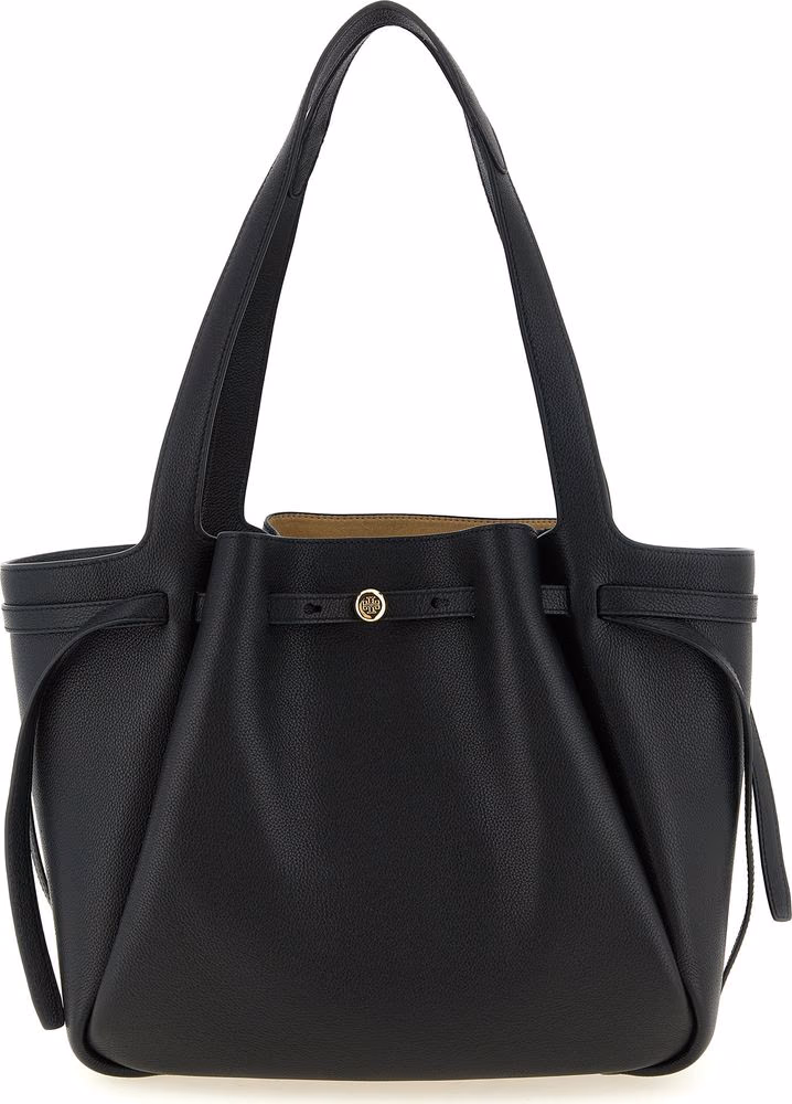 Tory Burch Black Cowhide Tote Bag