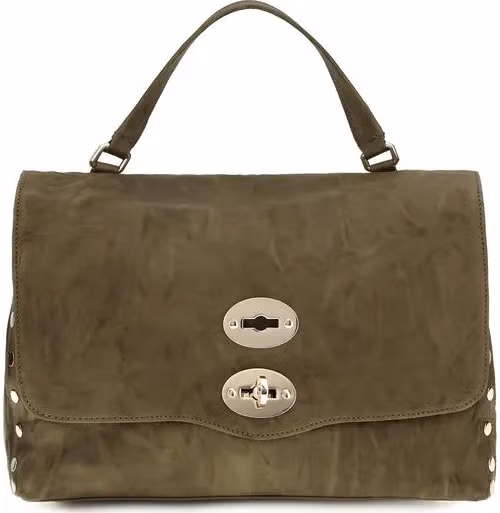 Zanellato Brown Suede Leather Handbag