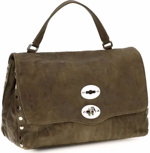 Zanellato Brown Suede Leather Handbag