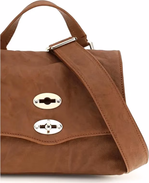 Zanellato Brown Suede Leather Handbag