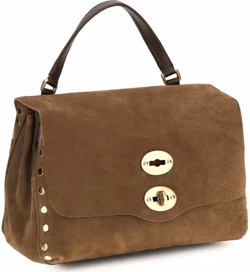 Zanellato Brown Suede Leather Handbag