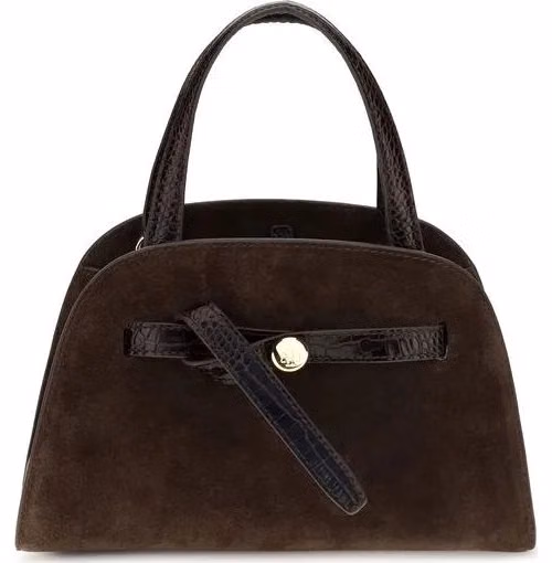 Tory Burch Brown Suede Leather Handbag