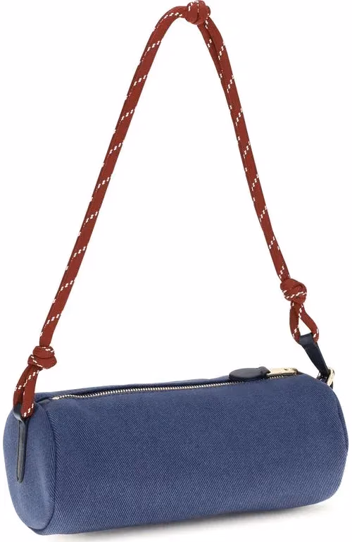 Miu Miu Blue Cotton Shoulder Bag