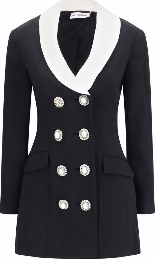 Self-Portrait Black Wool Oves Aries Blazer