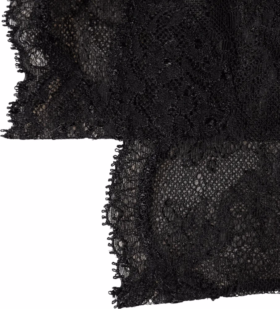 Dolce & Gabbana Black Floral Lace Nylon Stretch Knee High Socks