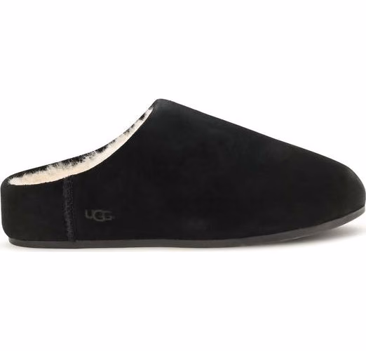 UGG Black Leather Mules