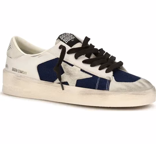 Golden Goose Gray Calf Leather Bos Taurus Low Top Sneakers