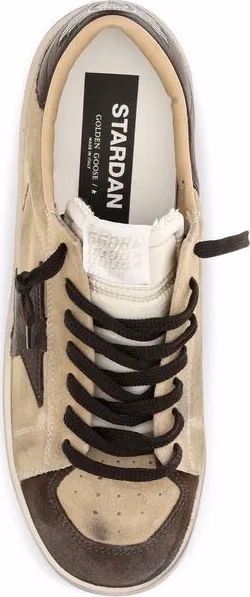 Golden Goose Beige Calf Leather Bos Taurus Sneakers