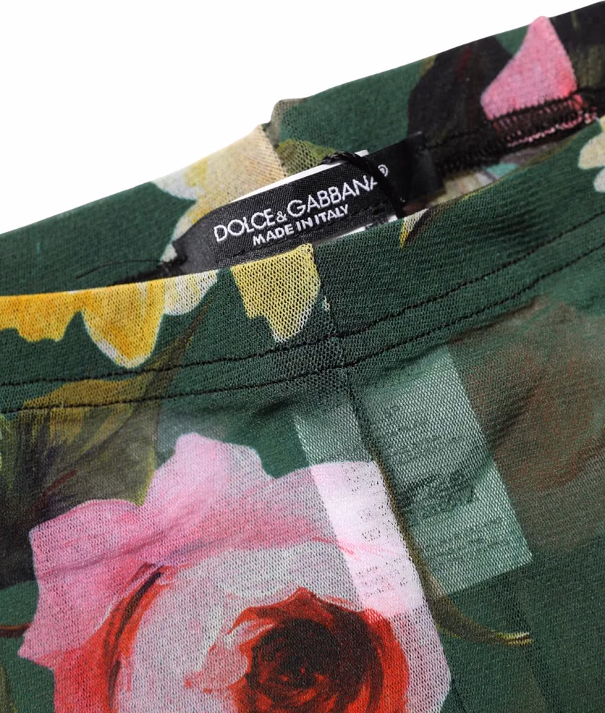 Dolce & Gabbana Red Floral Fishnet Tights Stockings Pantyhose Socks
