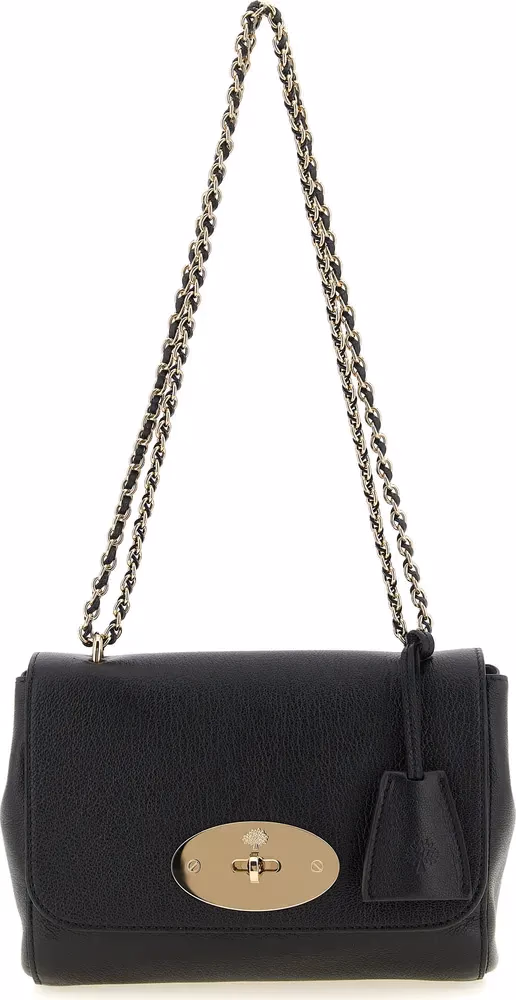 Mulberry Black Goatskin Crossbody Bag