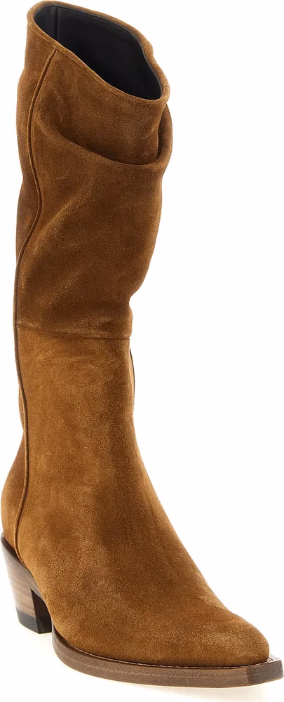 Khaite Brown Calfskin Chelsea Boots