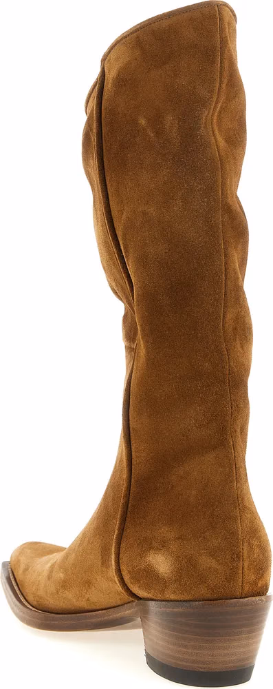 Khaite Brown Calfskin Chelsea Boots