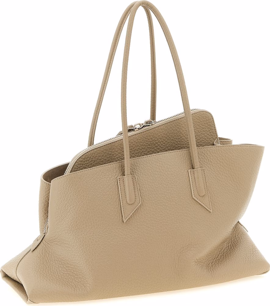 The Attico Beige Bovine Leather Shoulder Bag