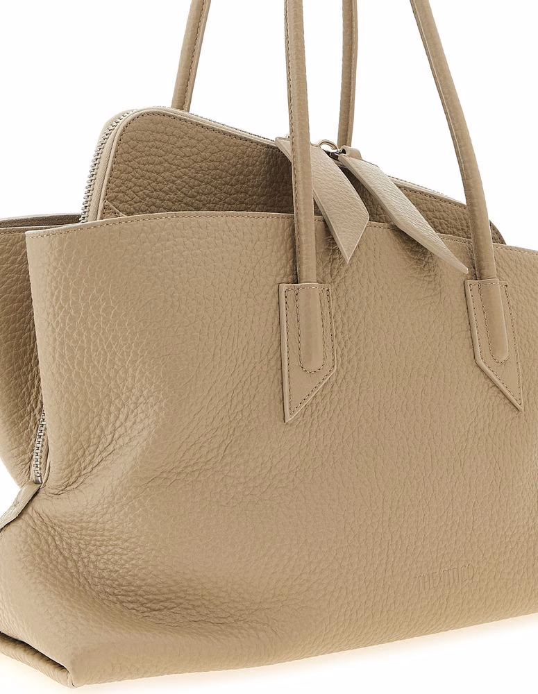 The Attico Beige Bovine Leather Shoulder Bag