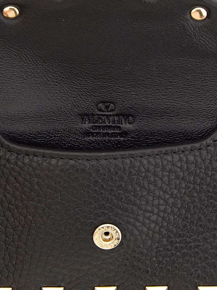 Valentino Garavani Black Calfskin Cardholder