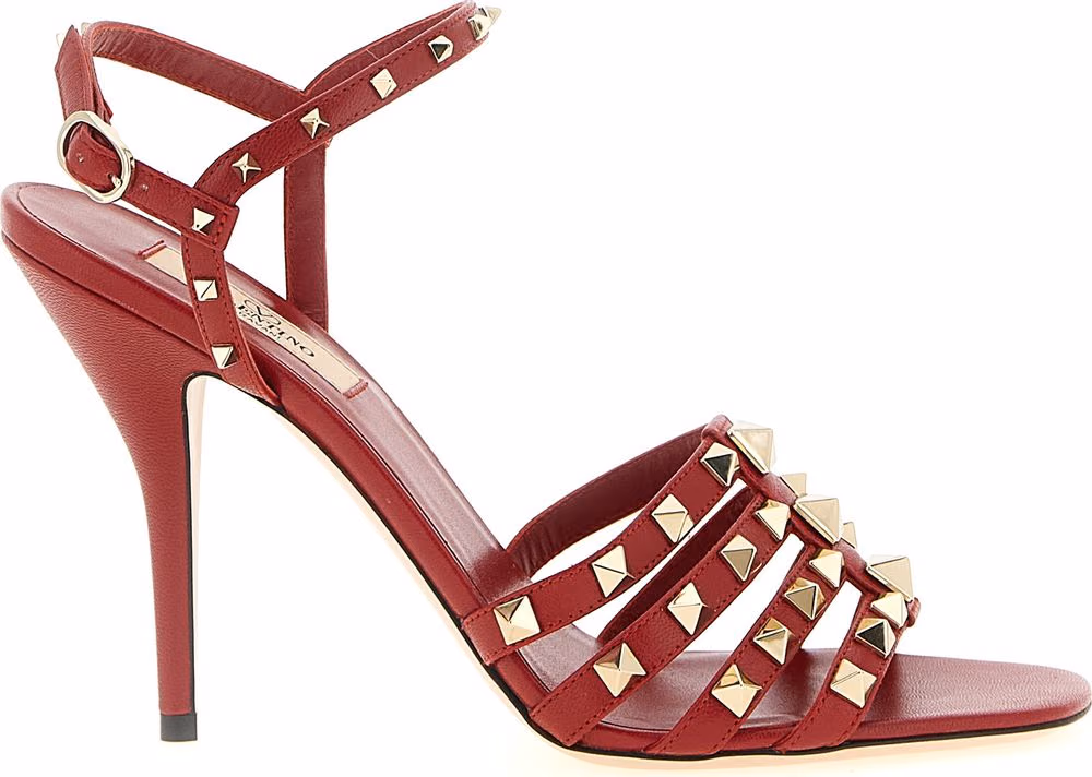 Valentino Garavani Multicolor Calfskin Stiletto Heel Sandals