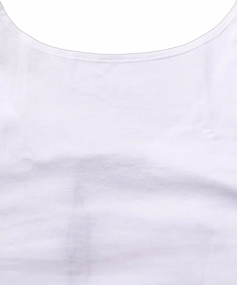 Dolce & Gabbana White Cotton Sleeveless Cropped Tank Top