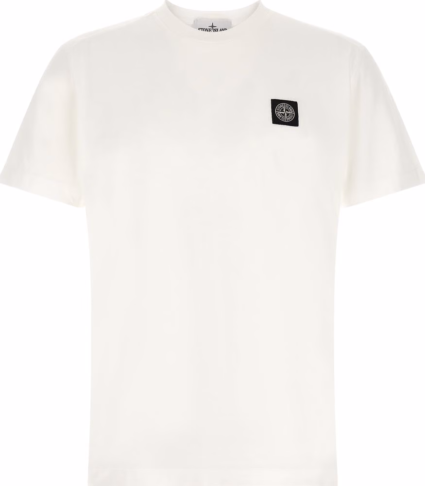 Stone Island White Cotton T-Shirt