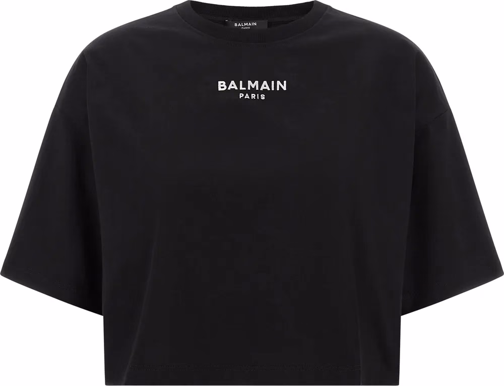 Balmain Black Cotton T-Shirt