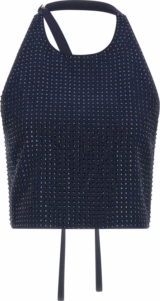 PINKO Blue Polyester Tank Tops