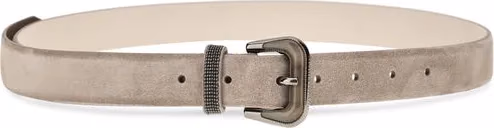 Brunello Cucinelli Beige Calf Leather Bos Taurus Regular Belt