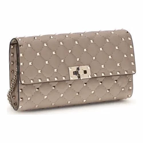 Valentino Garavani Beige Calf Leather Bos Taurus Shoulder Bag