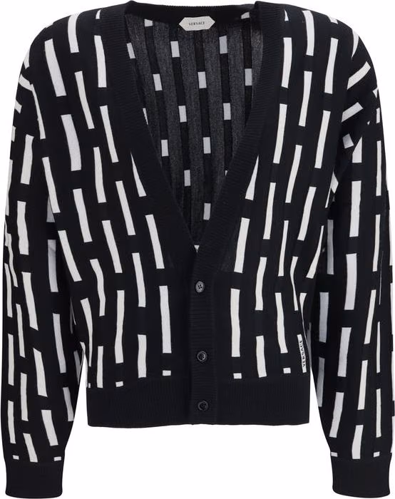 Versace Multicolor Wool Oves Aries Cardigan