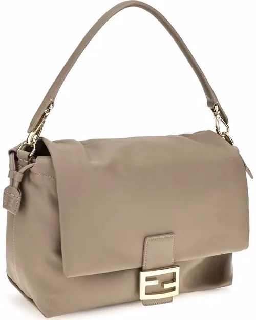 Fendi Beige Calf Leather Bos Taurus Shoulder Bag