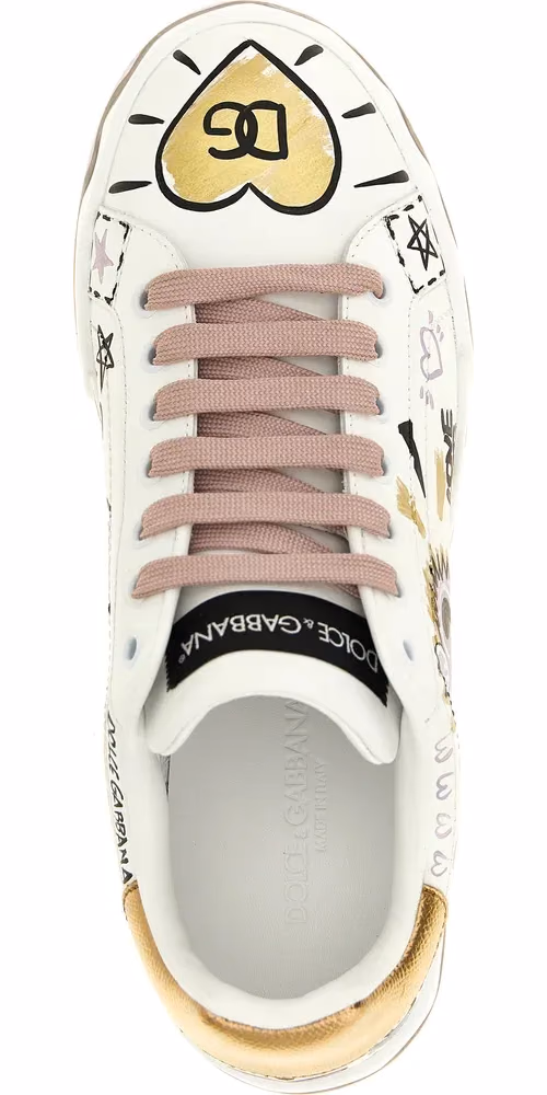 Dolce & Gabbana Multicolor Calfskin Low Top Sneakers