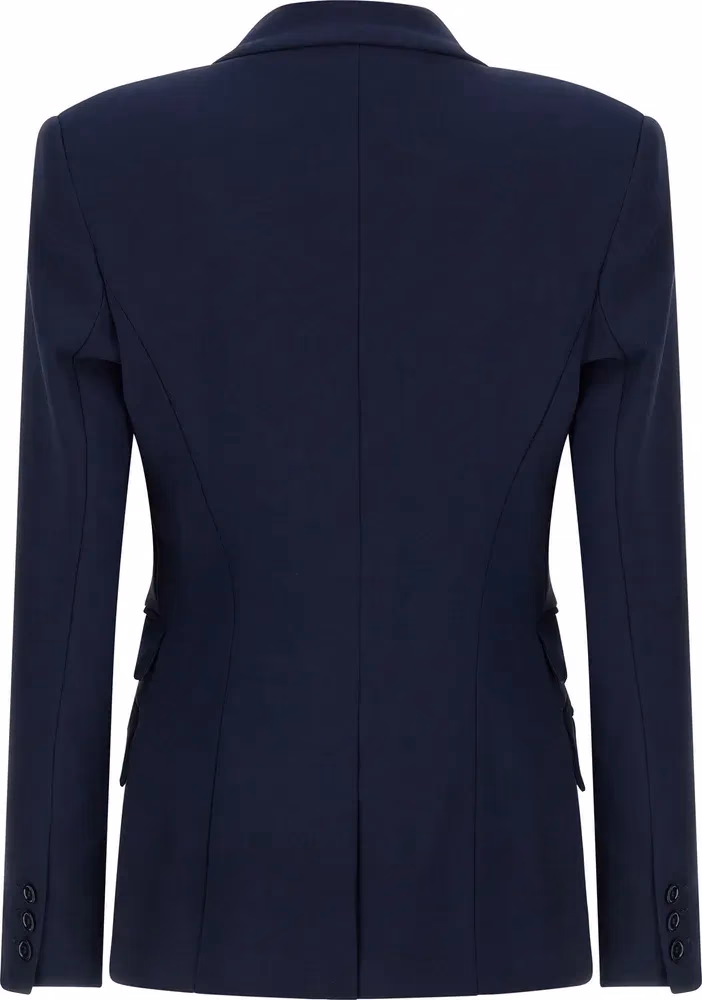 Elisabetta Franchi Blue Polyester Blazer
