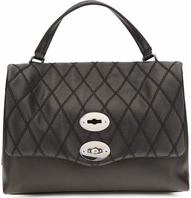 Black Calf Leather Bos Taurus Handbag