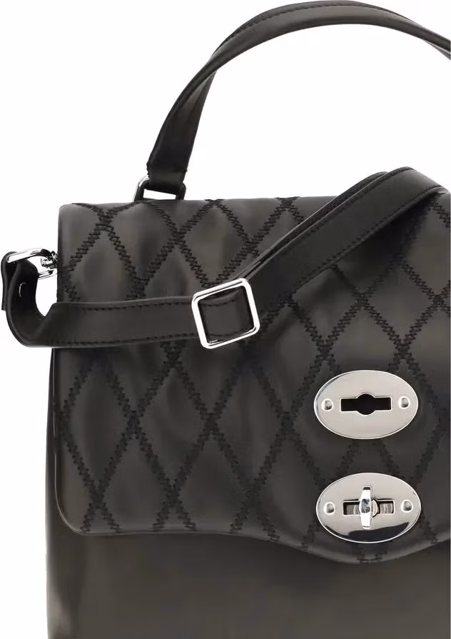 Zanellato Black Calf Leather Bos Taurus Handbag