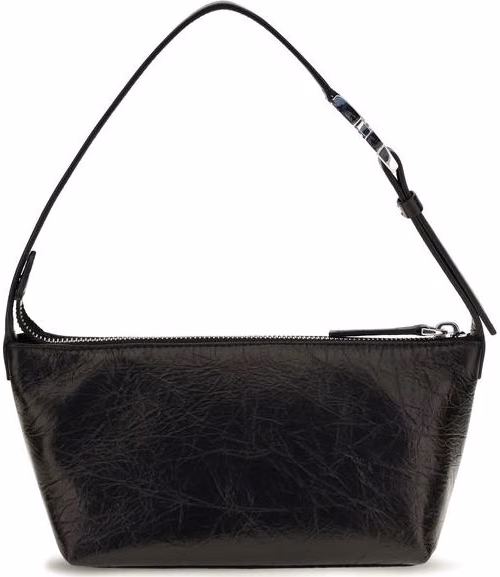 Fendi Black Calf Leather Bos Taurus Clutch Bag