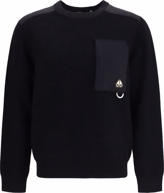Moose Knuckles Black Nylon Sweatshirt