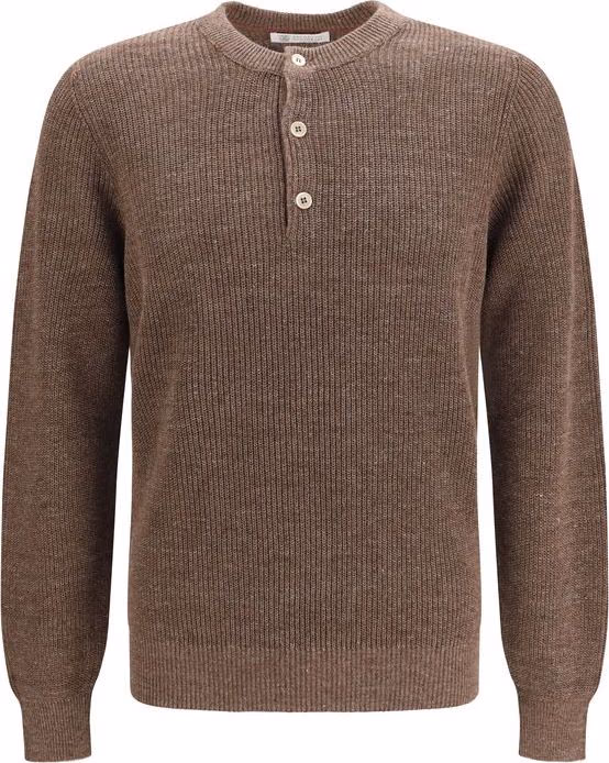 Brunello Cucinelli Brown Linen Sweatshirt