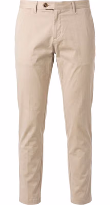 Beige Cotton Men Pants