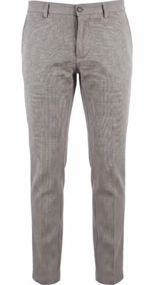 Brown Flax Men Trousers