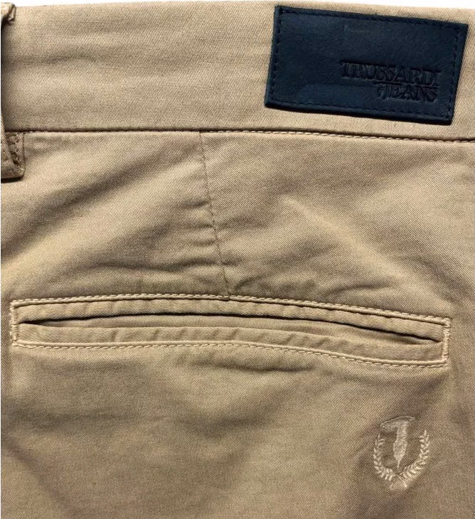 Trussardi Jeans Beige Cotton Men Pants